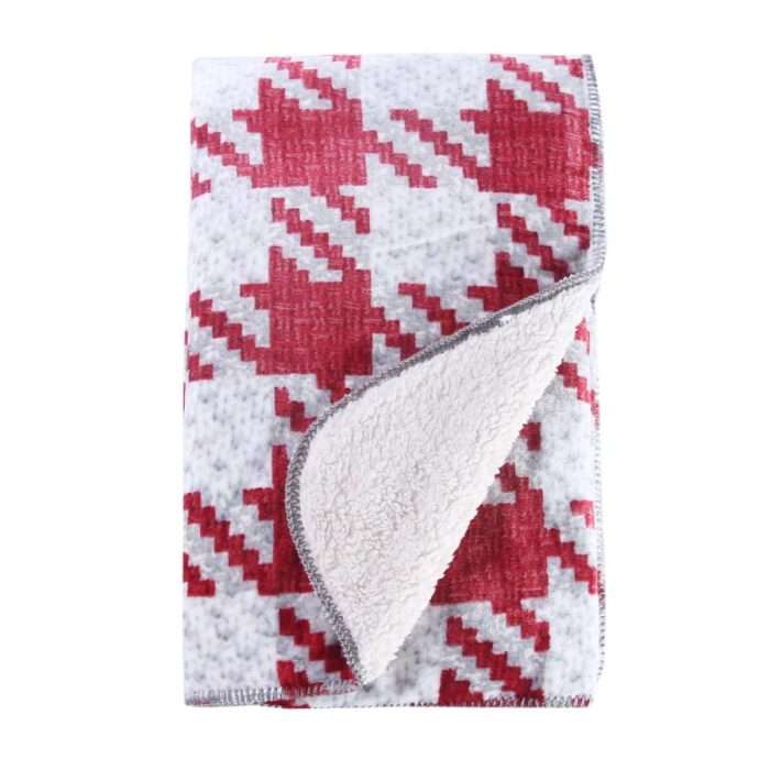 Printed sherpa blanket