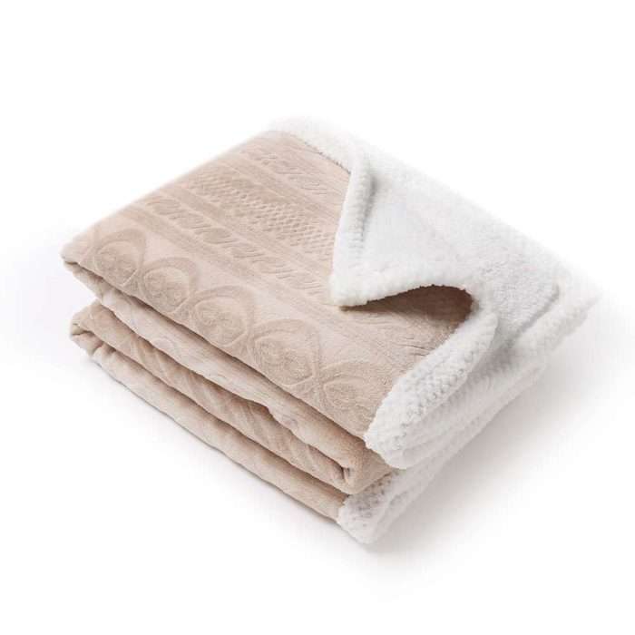 Jacquard Flannel Sherpa Blanket - Image 2